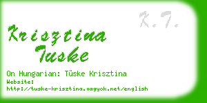 krisztina tuske business card