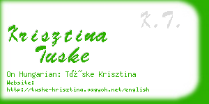 krisztina tuske business card